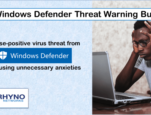 Windows Defender Threat Warning Bug
